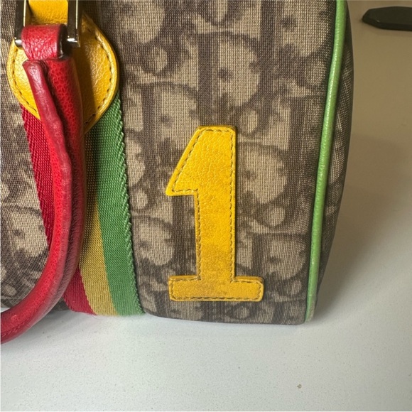 Dior Brown and Red Monogram Bag - Picture 5 of 7